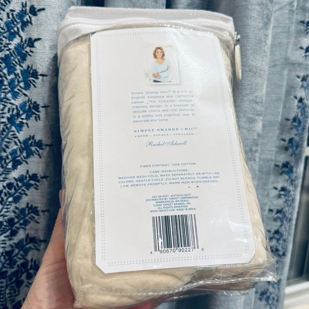 NIB / SIMPLY SHABBY CHIC VELVET SLIPCOVER CHAIR COVER RACHEL ASHWELL